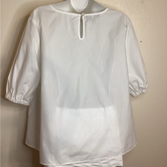 INC International Concepts Embroidered White Top Size Large - Picture 3 of 7